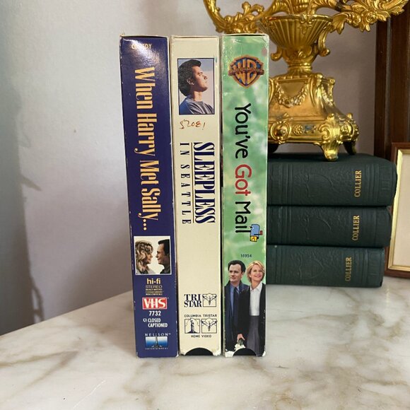 Lot of VHS 90s Cozy Autumn Fall Themed Meg Ryan Romantic Comedy Movies - Picture 2 of 6
